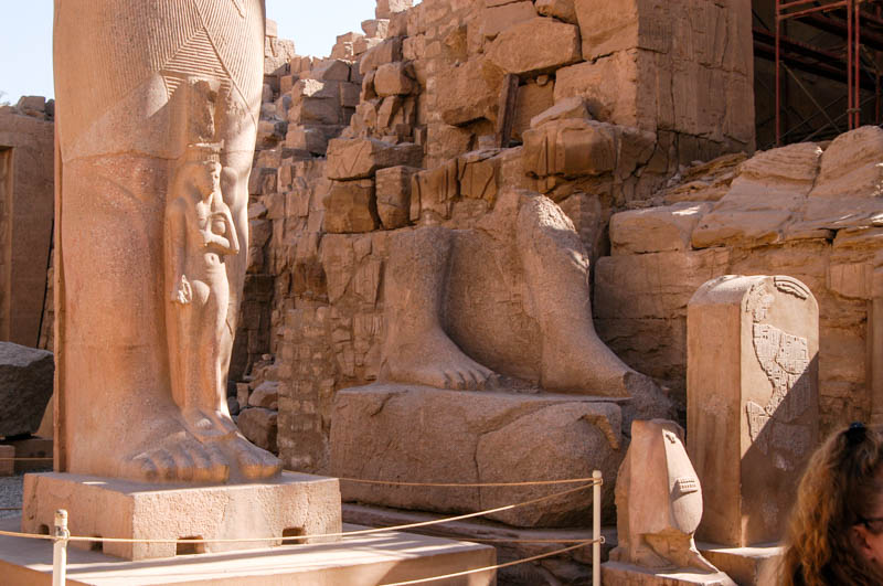 Random statues in the courtyard of Karnak