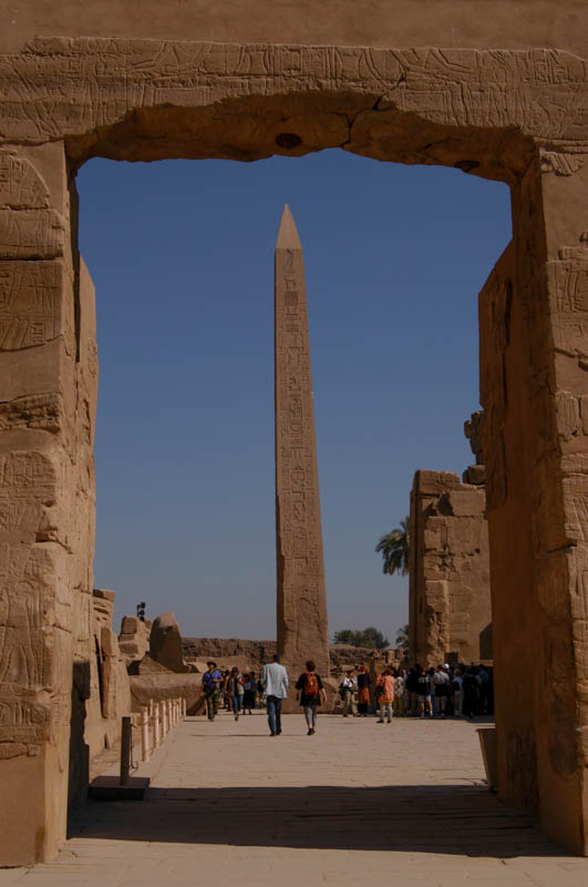 A (slightly leaning) obelisk at Karnak