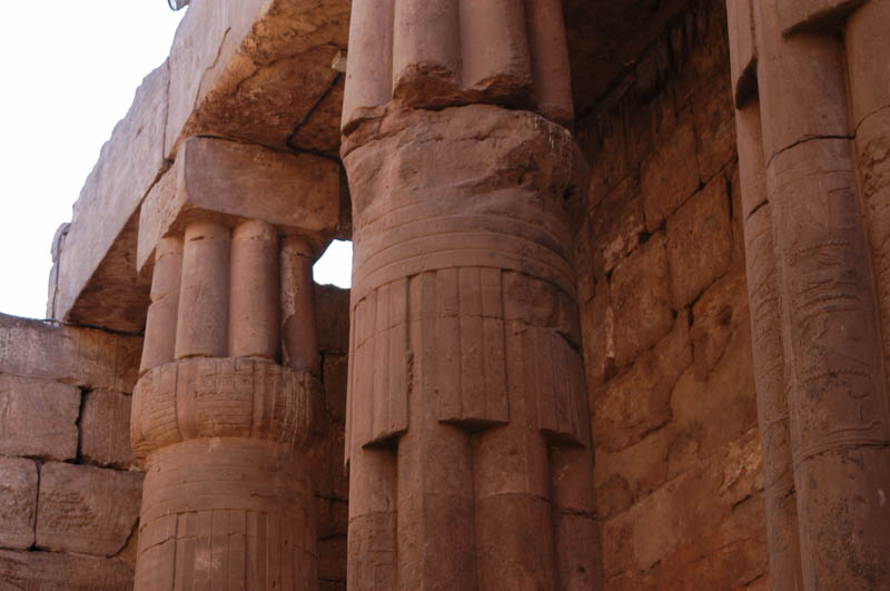 Closeup of the slim columns
