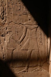 Relief of the king, temple of Luxor