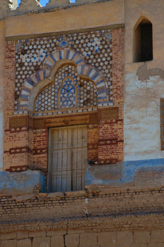 Enameled tile-work around the 'old" entrance to the mosque, before excavation
