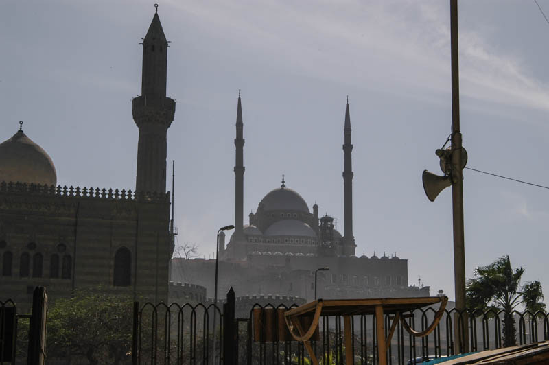 The alabaster mosque from the streets of Cairo