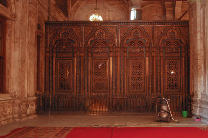 Wooden carved shrine in the Alabaster Mosque