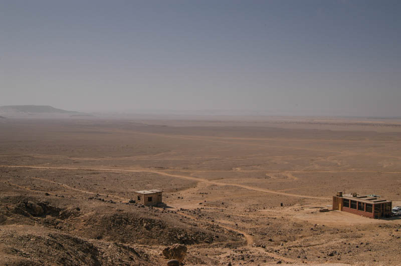 Hiking up the hill over the empty vista that was once Amarna