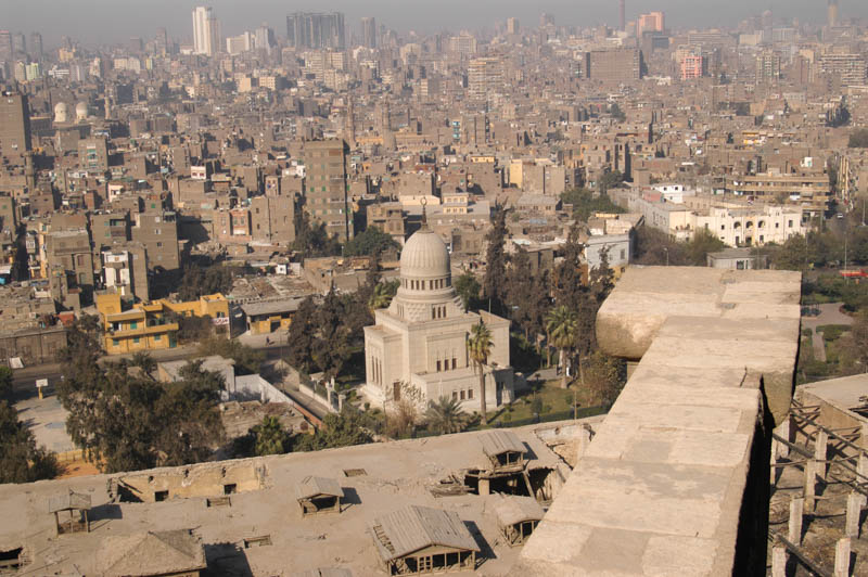 Looking out over Cairo from the Citadel walls