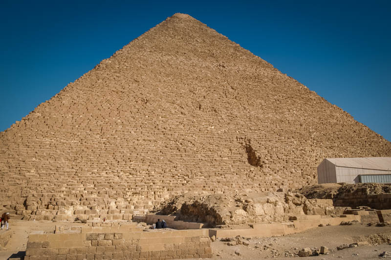 The south face of the Great Pyramid at Giza