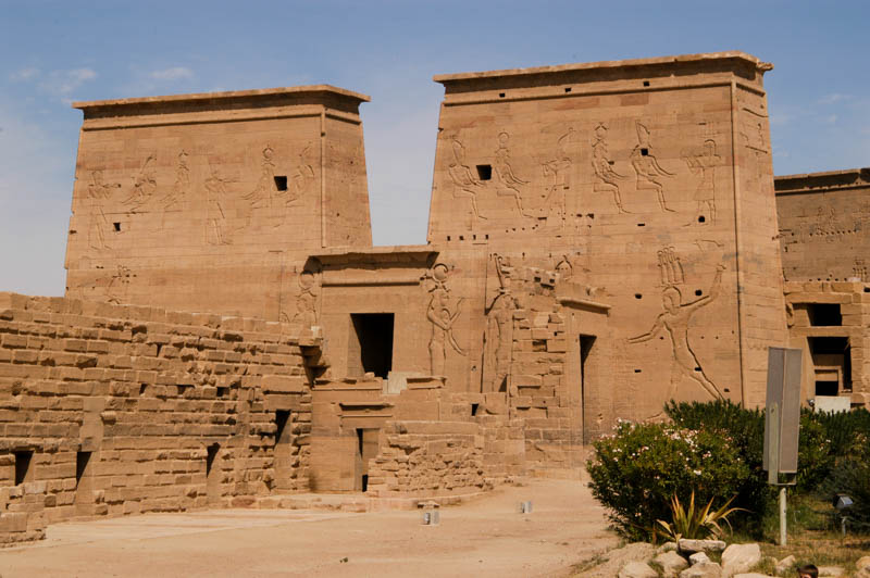 the main pylons of the Temple of Isis