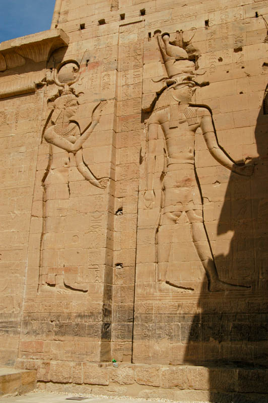 Relief of Isis and the pharaoh