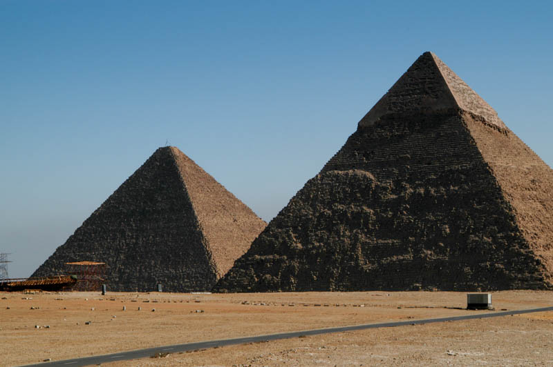 The two big pyramids at Giza