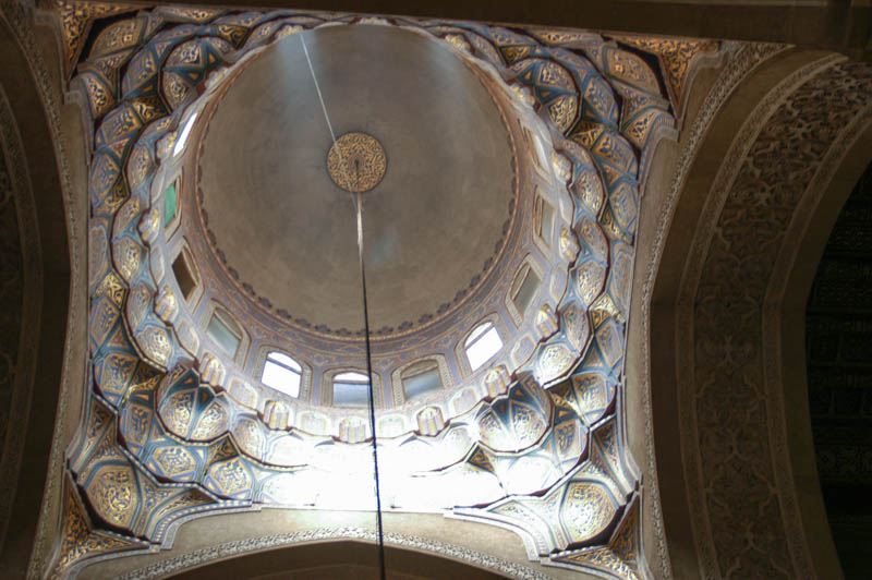 Looking up into the main dome
