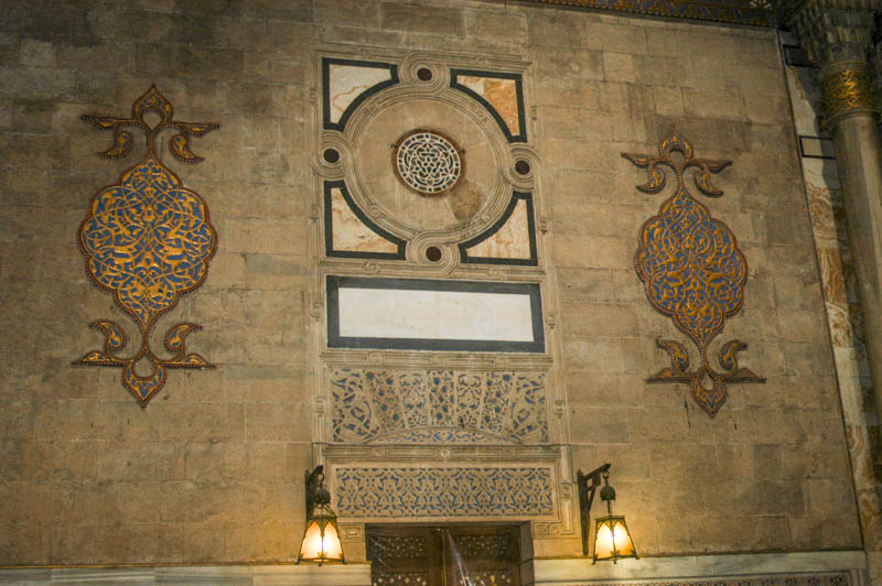 decorative plaques and marblework inside