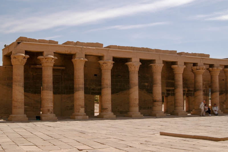 you can see the high-water marks on the colonnade