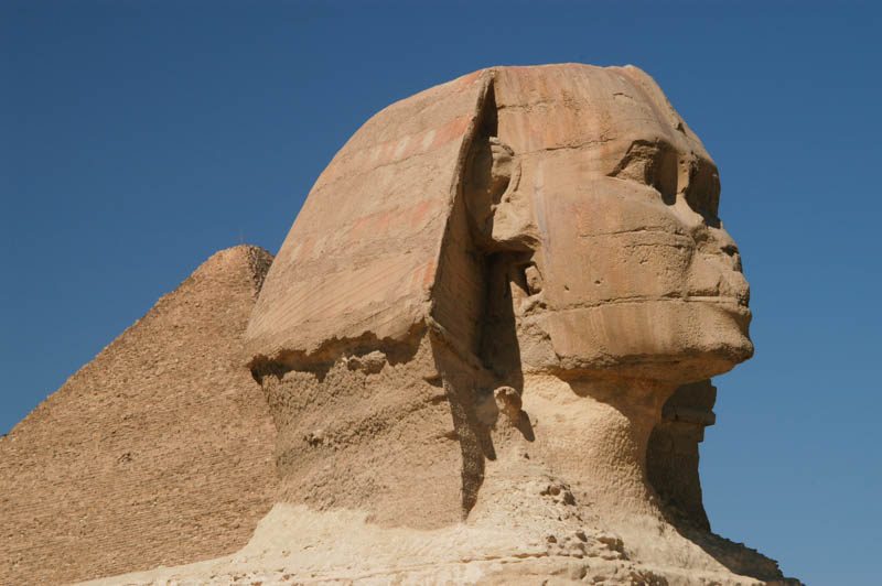 The sphinx and pyramid