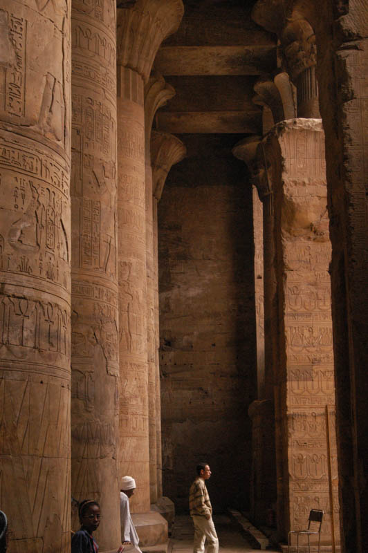 Enormous columns from the hypostyle hall