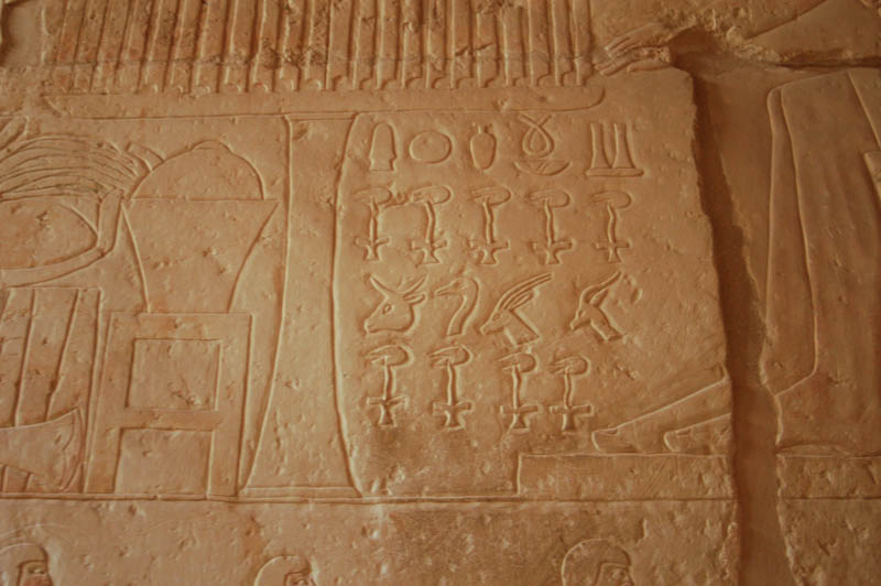 Offering enumeration at Tomb of Inefrt, Saqqara
