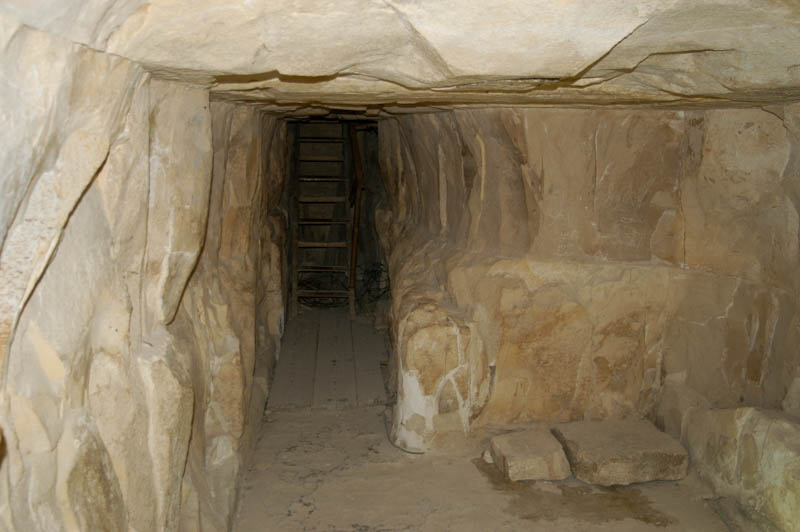 The passage inside the Maidum pyramid, leading up
