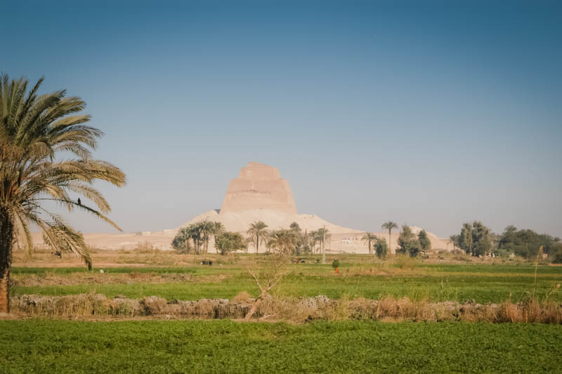 The Maidum Pyramid, in the distance