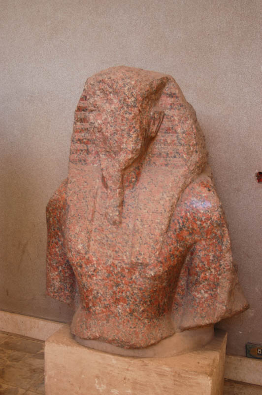 Head of Ramesses II in red aswan granite