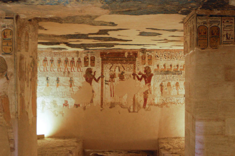 Every wall of the tomb is decorated