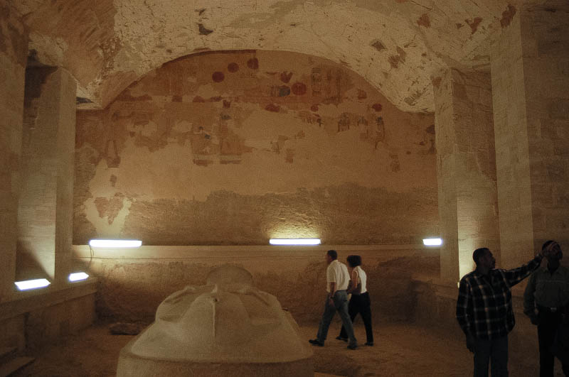 The huge sarcophagus chamber