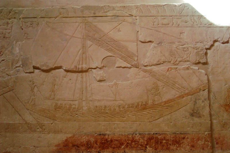 A single-masted ship, tomb of Mereruka, Saqqara