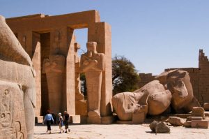 The fallen colossus of Ramses II -- Ozymandias