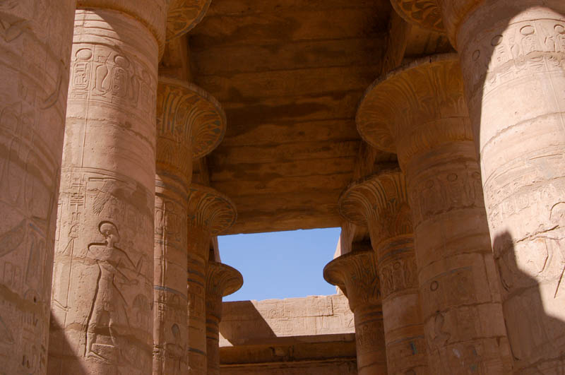 Hypostyle hall at the Ramsessum, one of the largest temples