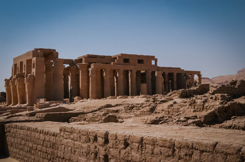 The forecourt, hypostyle hall, and sanctuary of the Ramesseum