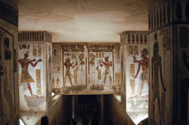 Heading down into the tomb of Ramses III, Valley of the Kings