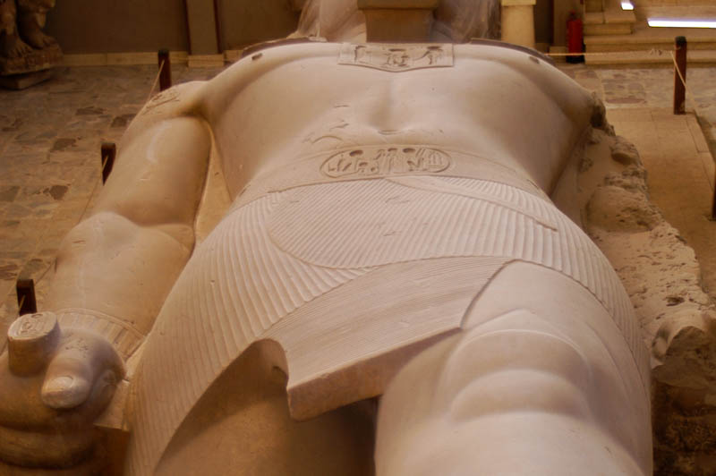the finely detailed work on the skirt and knees