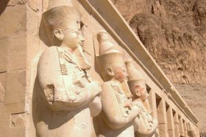 Still-painted statues of the pharaoh Hatshepsut