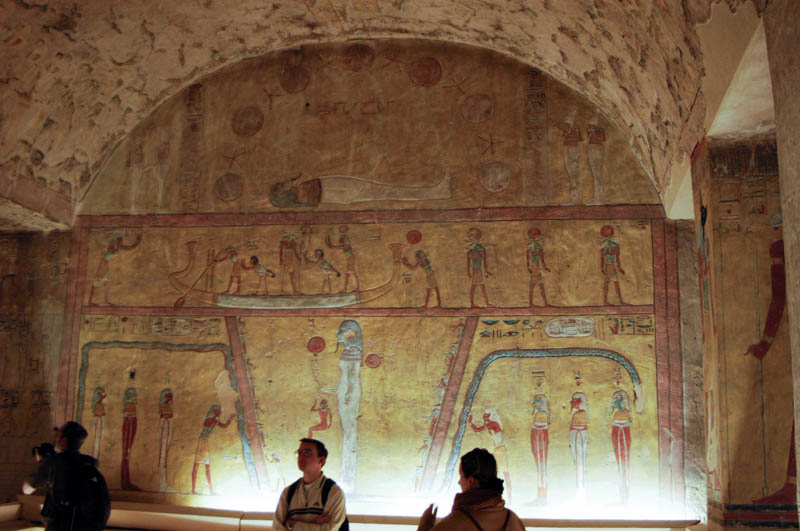 Painted wall of the burial chamber