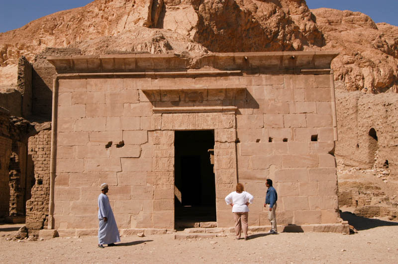 THe entrance to the Temple at Deir el-Medina