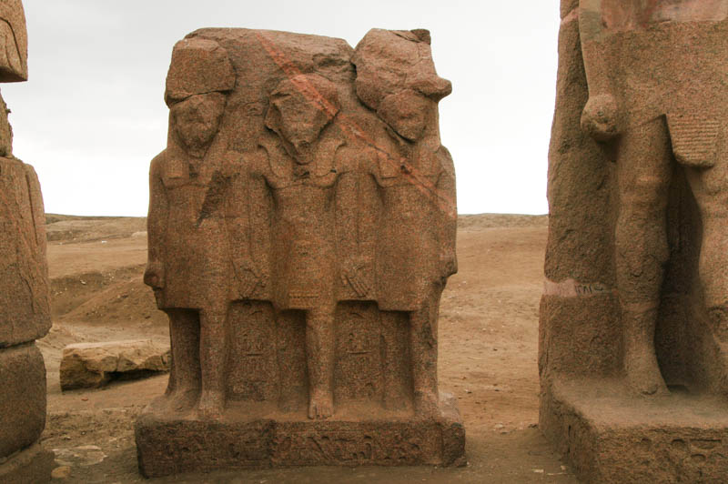 The northern theban triad (Amun, Mut, Khonsu)