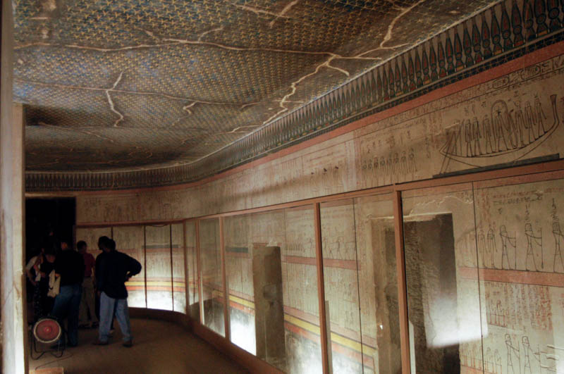 The long decorated passageway leading into the tomb