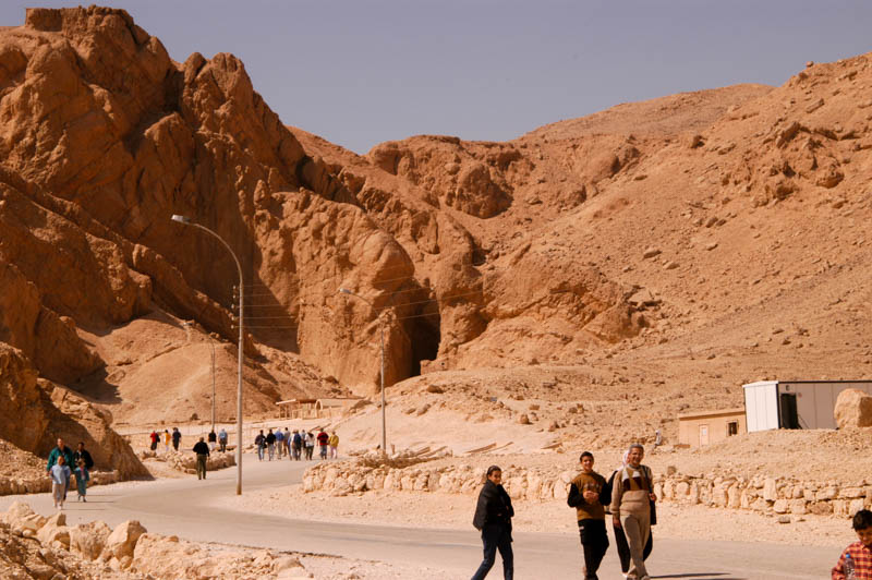 Walking through the valley to the tombs
