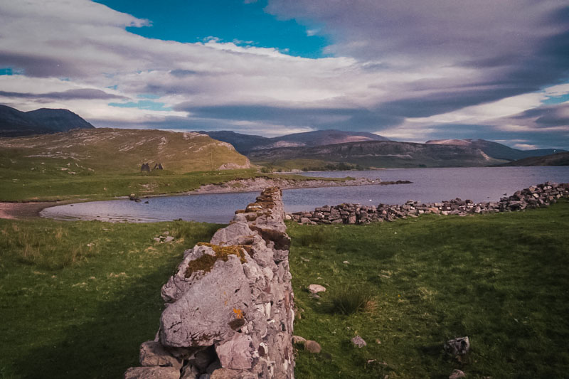 looking out over the remaining wall into the loch