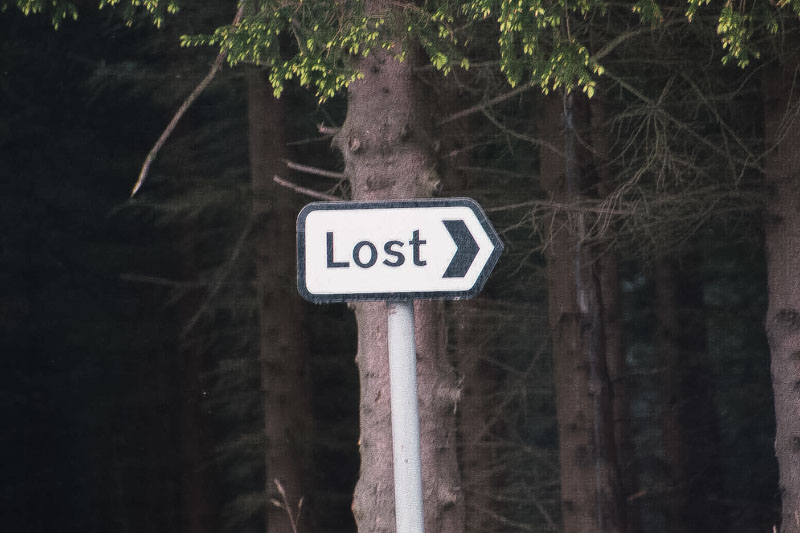 The elusive (and oft-stolen) sign to Lost Glen